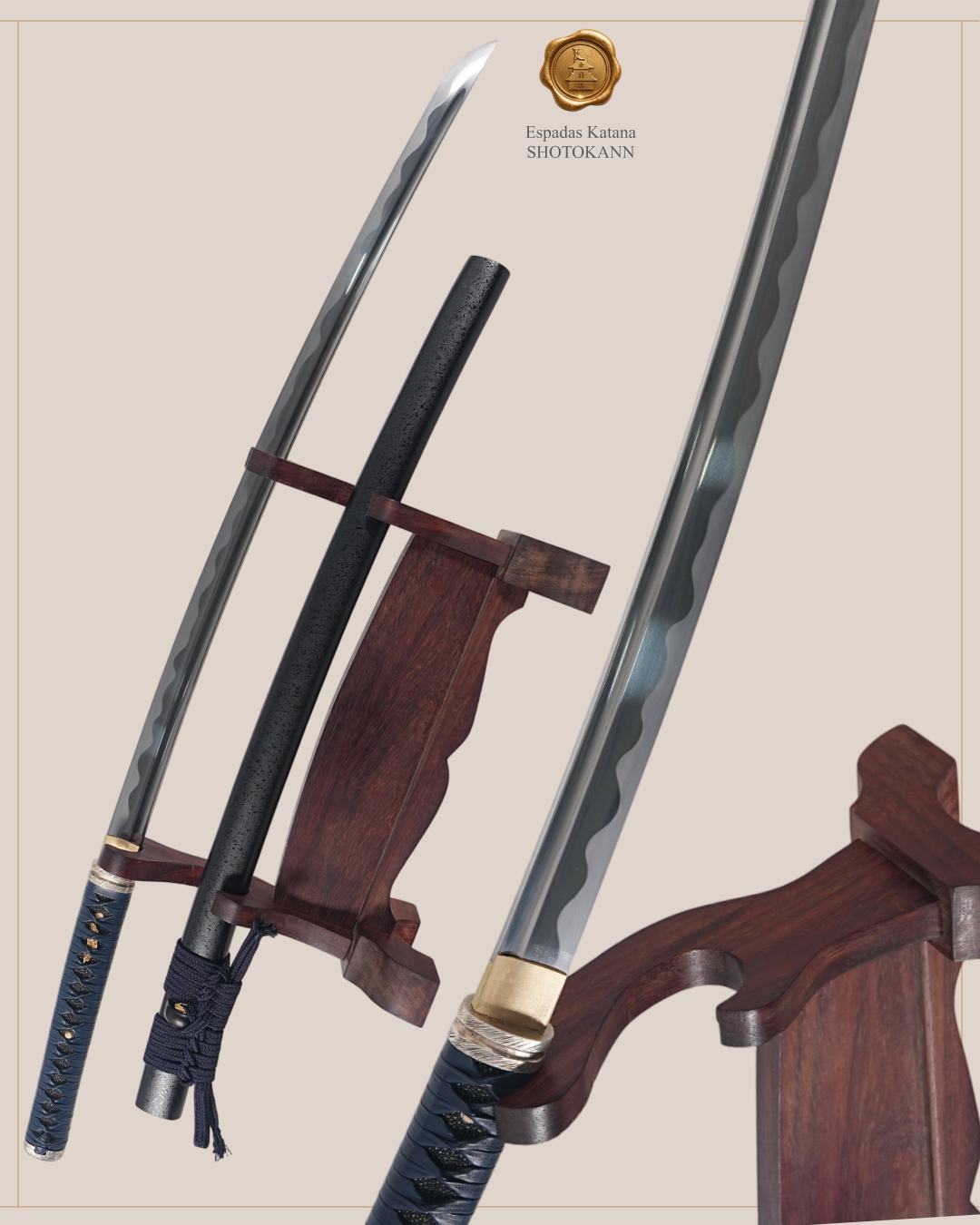 Katana Okonogi Aikuchi em Aço 1095 Dobrado | Shotokann