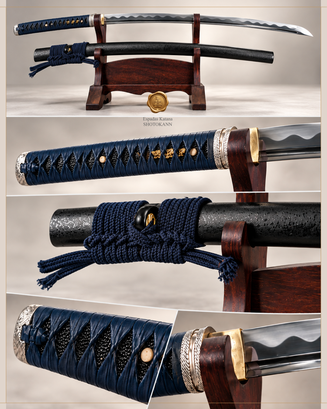 Katana Okonogi Aikuchi em Aço 1095 Dobrado | Shotokann