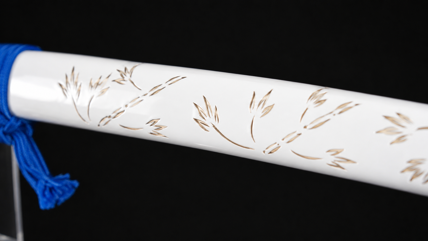 Katana Matsumoto 1095 Dobrada | Tsuba Ouro e Prata | Shotokann
