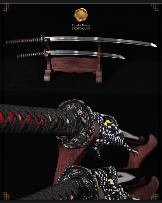 Daishō Katana + Wakizashi Damasco 2048 | Izanagi & Izanami | Shotokann