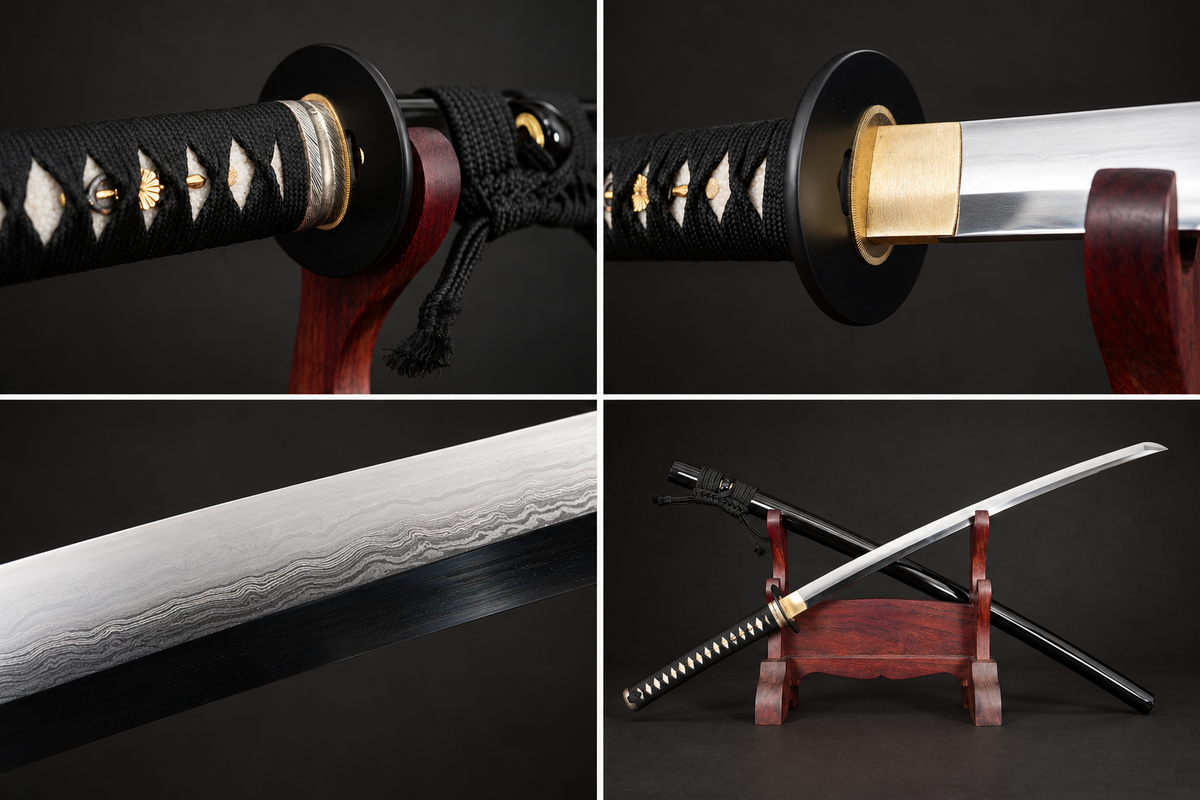 Katana Matsui Damasco 32768 | Honsanmai Artesanal | Shotokann